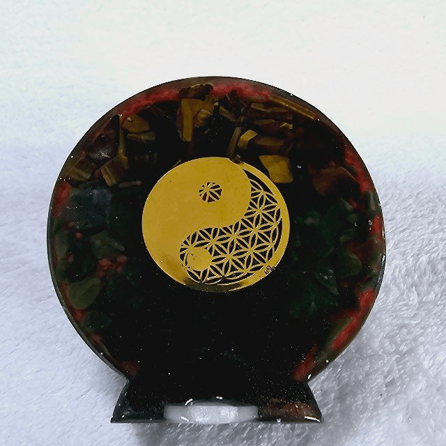 Orgonite lune et soleil yin yang