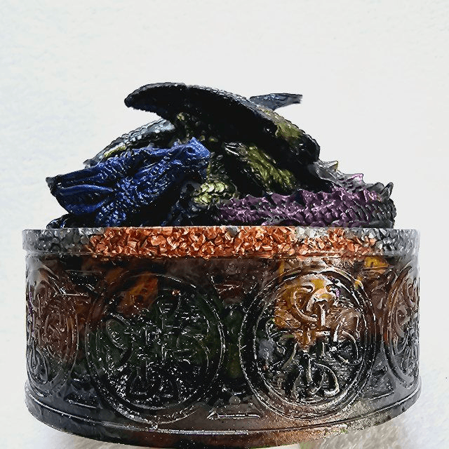 Orgonite  dragon couché