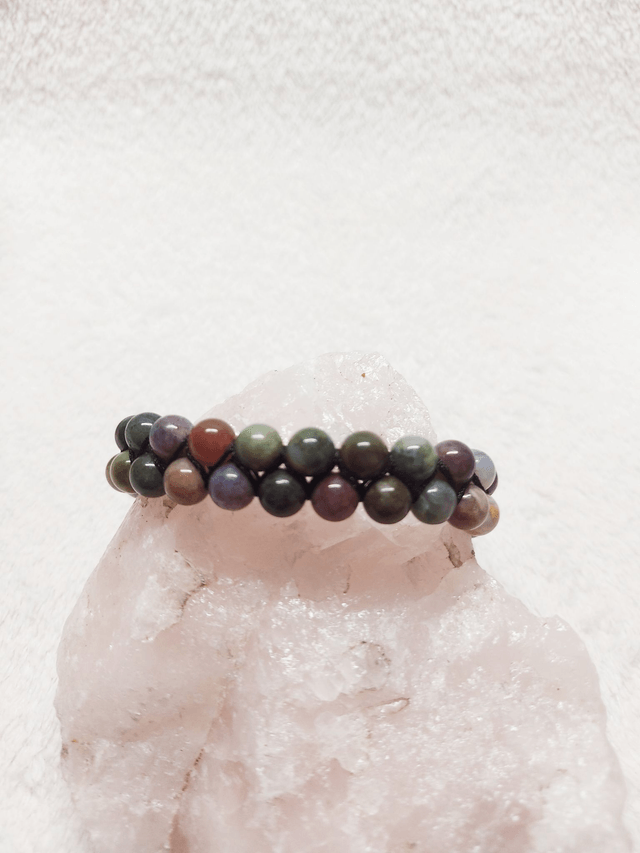Bracelet double  tourmaline de couleur