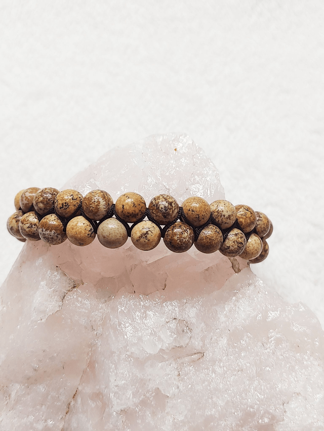 bracelet double en Jaspe paysage