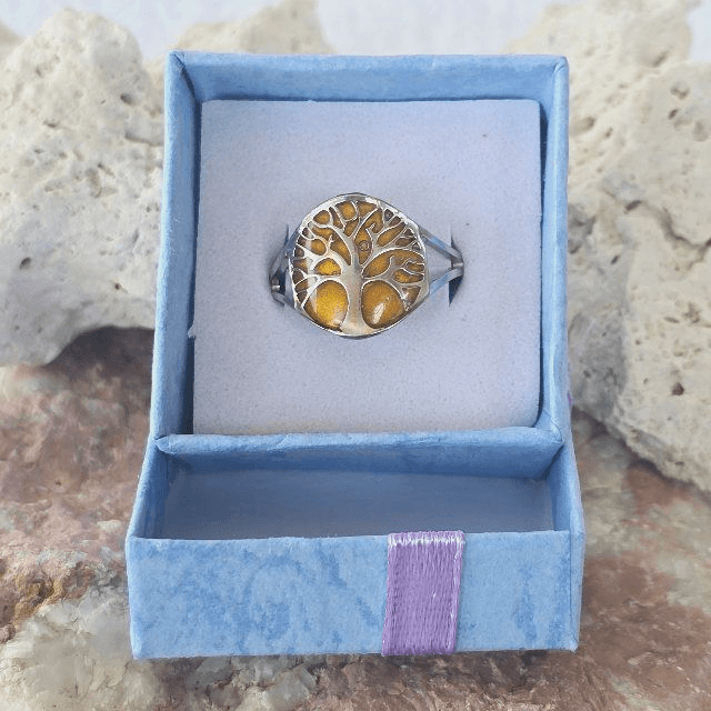 Bague arbre de vie miel