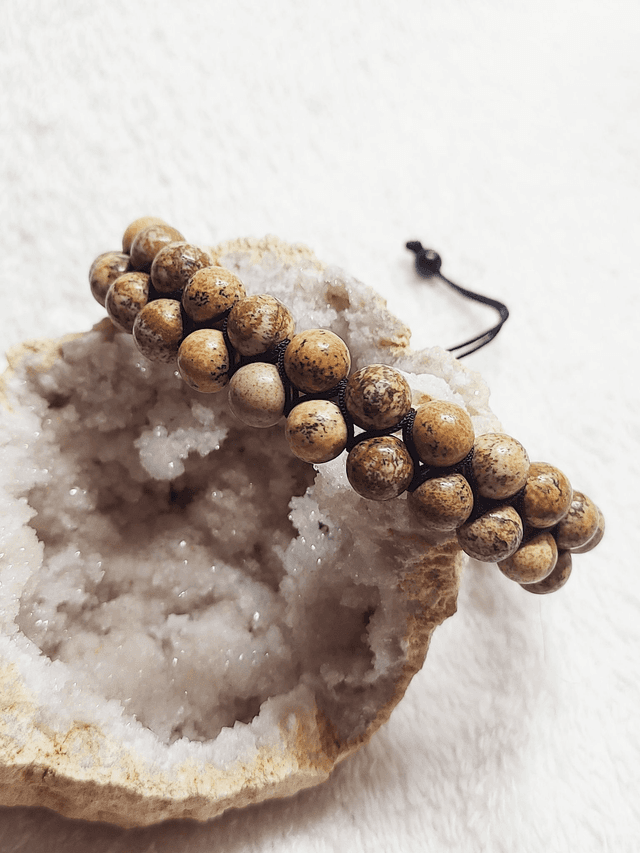 bracelet double en Jaspe paysage